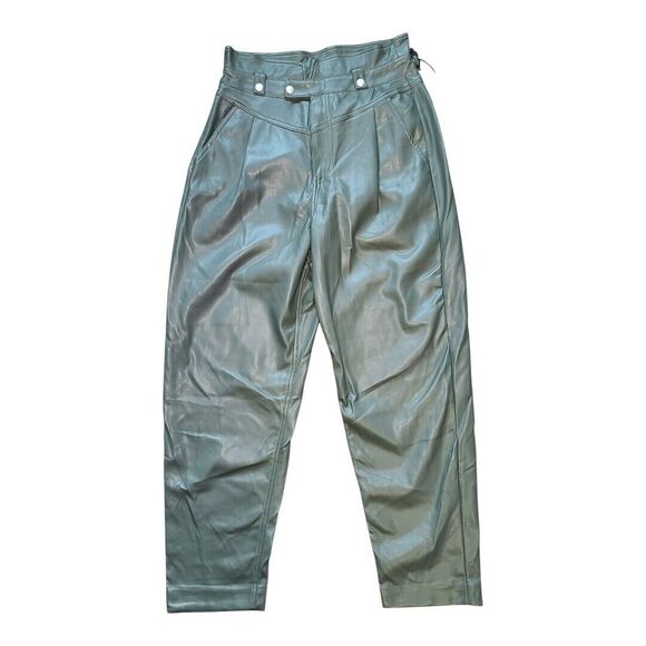 Blank NYC As You Said Faux Vegan Leather Pants Dark Green Women’s Size 30 NWT - Picture 1 of 12